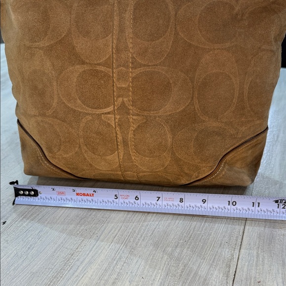 Coach Tan Suede Tote with Pouch - Picture 9 of 14